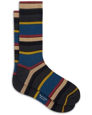 Paul Smith Clayton Stripe Cotton Socks - Blue