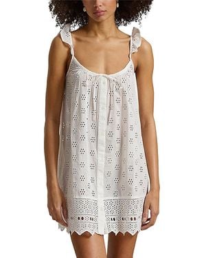 Polo Ralph Lauren Eyelet Cami Slip Dress - Gray