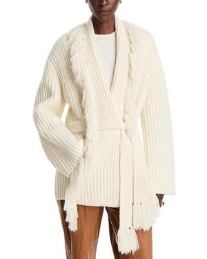 By Malene Birger Candela Fringe Wrap Cardigan - Natural