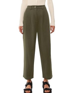 Whistles Bethany Barrel Leg Pants - Green