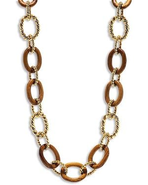 Capucine de Wulf Goddess Teak Link Necklace, 20 - Metallic