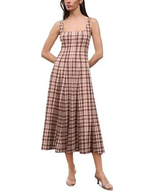 STAUD Wells Midi Dress - Brown