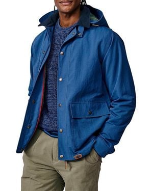 aubi Eastwood Long Sleeve Hooded Rain Coat - Blue