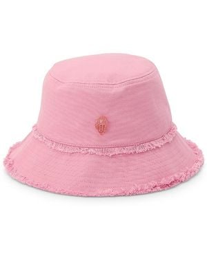 Kurt Geiger Frayed Edge Bucket Hat - Pink