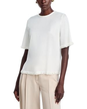Kobi Halperin Leo Silk Blend Sequin Fringe Top - White