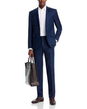 Canali Siena Tonal Plaid Classic Fit Suit - Blue