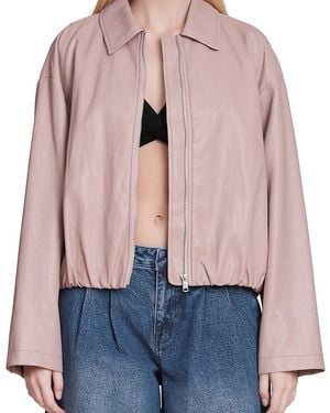 Avec Les Filles Short Cocoon Jacket - Pink