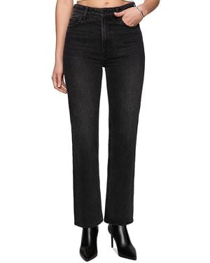 Z Supply The Muse High Rise Straight Jeans - Black