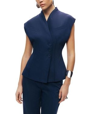 Nocturne Tailored Sleeveless Vest - Blue
