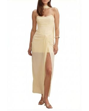EVER NEW Arli Strapless Ruched Maxi Dress - Natural