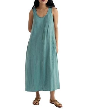 Seasalt Cornwall Helleborine Cotton Loose-Fit Midi Dress - Blue