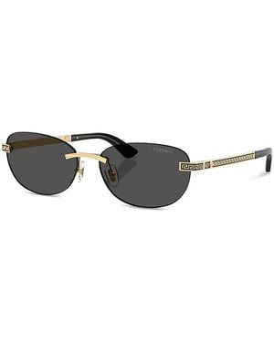 Versace Oval Sunglasses, 56Mm - Metallic