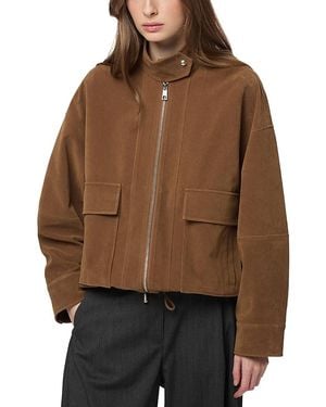 Apparis Kate Faux Suede Bomber - Brown