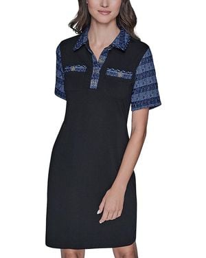 Karl Lagerfeld Polo Collar Dress - Blue
