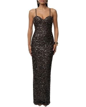 JLUXLABEL Jewel Opulence Sequin Dress - Black