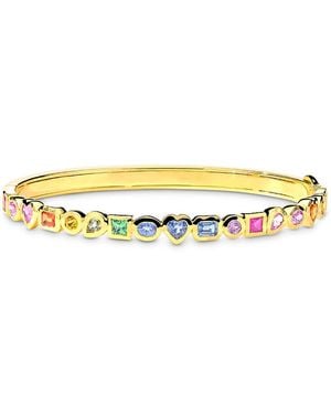Ippolita 18K Rock Candy Mini Caramella Fancy Shape Hinged Bangle Bracelet - Metallic