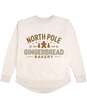 Sweet Wink North Pole Gingerbread Christmas Sweatshirt - White