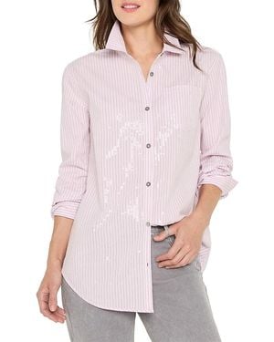 NIC+ZOE Subtle Shine Blouse - Pink