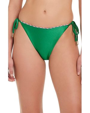 Red Carter Tie Side Beaded Bottom - Green