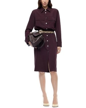 Pinko Arum Long Sleeve Shirtdress - Red