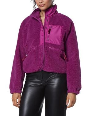 Marc New York Mixed Media Sherpa Jacket - Purple