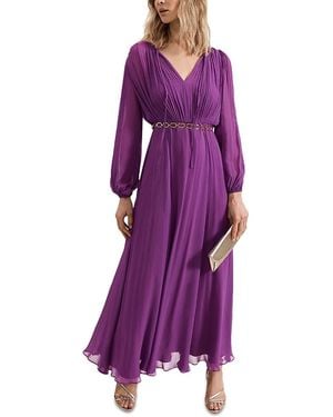 Phase Eight Amal Pleated Dress - Purple