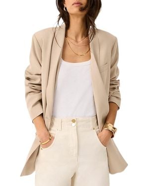 Mint Velvet Single Breasted Blazer - Natural