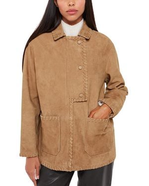 Whistles Bohdi Western Suede Biker Jacket - Brown