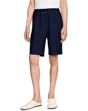Sandro Jersey Bermuda Shorts - Blue
