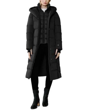 SOIA & KYO Talyse-U Down Hooded Maxi Coat - Black