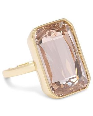 Ramy Brook Norika Crystal Rectangle Cocktail Ring - White