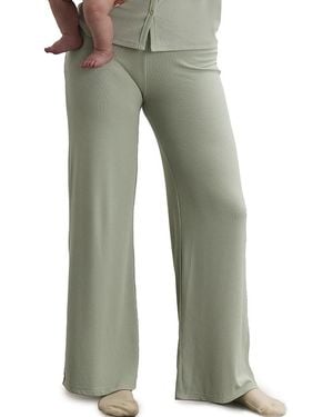Hatch Collection The Softest Rib Over Under Relaxed Pant - Green