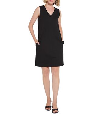 Lyssé Ponte A-Line Dress - Black
