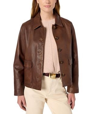 Gerard Darel Naima Leather Jacket - Brown