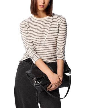 Whistles Stripe Crewneck Top - Gray