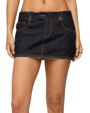 Edikted Noura Denim Mini Skirt - Black