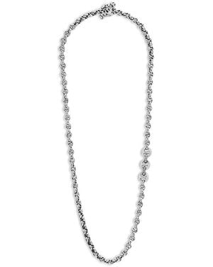 Hoorsenbuhs Sterling Open Link Necklace With Diamonds, 24 - White
