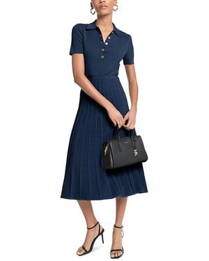 Michael Kors Fit & Flare Polo Midi Dress - Blue