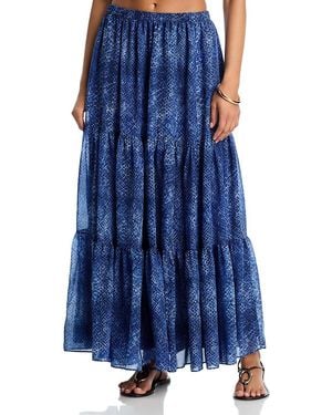 Kobi Halperin Nicole Tiered Maxi Skirt - Blue