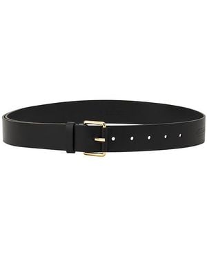 Lanvin Compagnon Leather Belt - Black
