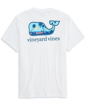 Vineyard Vines Dog Frisbee Logo Graphic T-Shirt - White