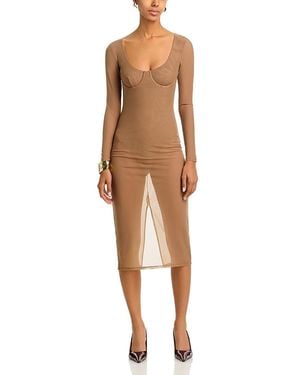 L'Agence Sorella Bodycon Dress - Natural