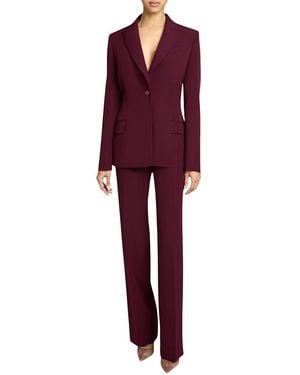 Santorelli Jess Single Button Peak Lapel Jacket With Seam Detail - Red