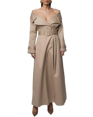 JLUXLABEL Soft Authority Trench Coat - Brown