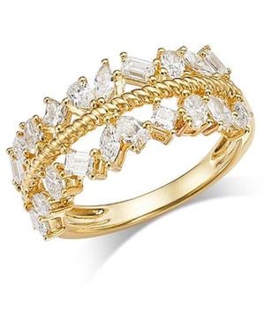 Bloomingdale's Fine Collection Luxe Collection Certified Lab Grown Diamond Mixed Cut Band Ring - Metallic