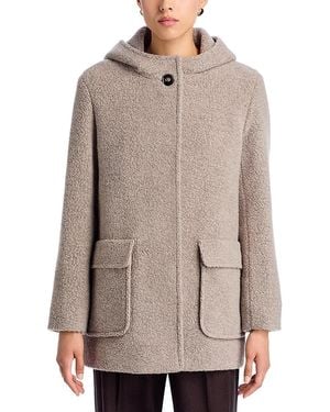 Cinzia Rocca Hooded Short Boucle Jacket - Gray