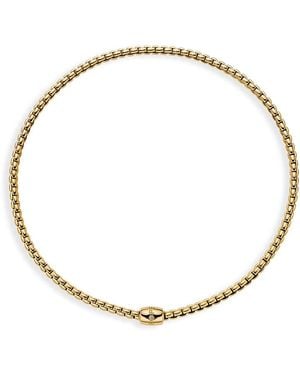 Fope 18K Eka Diamond Rondelle Box Link Flex Necklace, 15.75 - Metallic