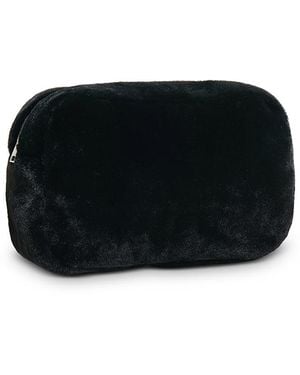 Apparis Noor Leopard Faux Fur Jumbo Pouch - Black