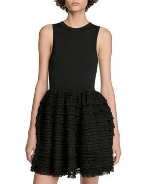 Sandro Dua Ruffled Mini Dress - Black