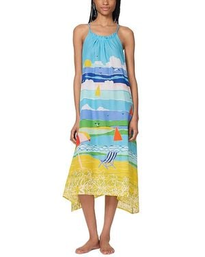 Kate Spade Printed Maxi Cover Up Dress - Blue